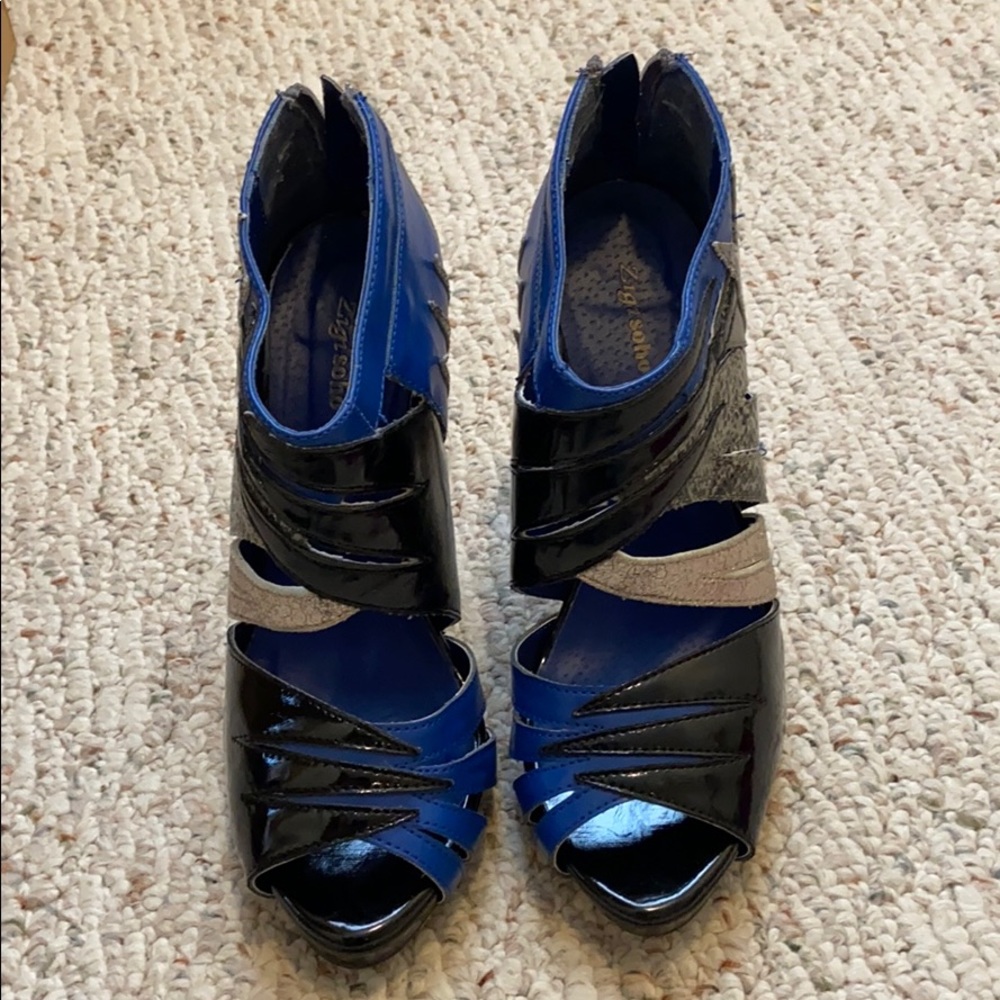 Royal multi colored heels